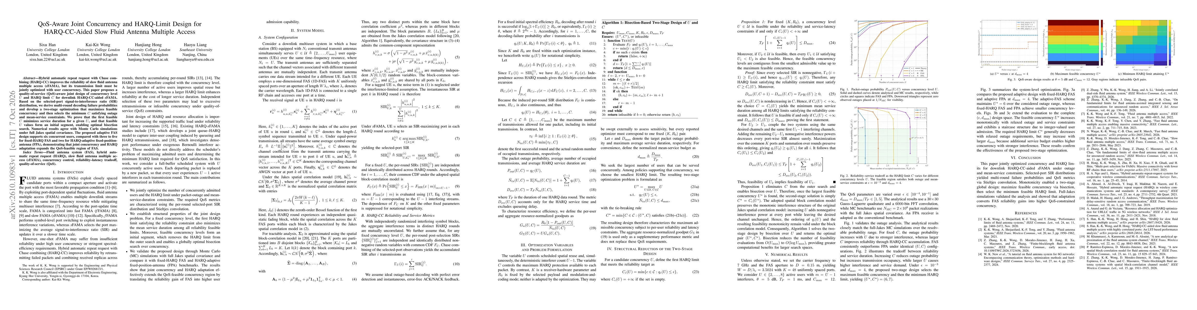 Thumbnail for QoS-Aware Joint Concurrency and HARQ-Limit Design for HARQ-CC-Aided Slow Fluid Antenna Multiple Access