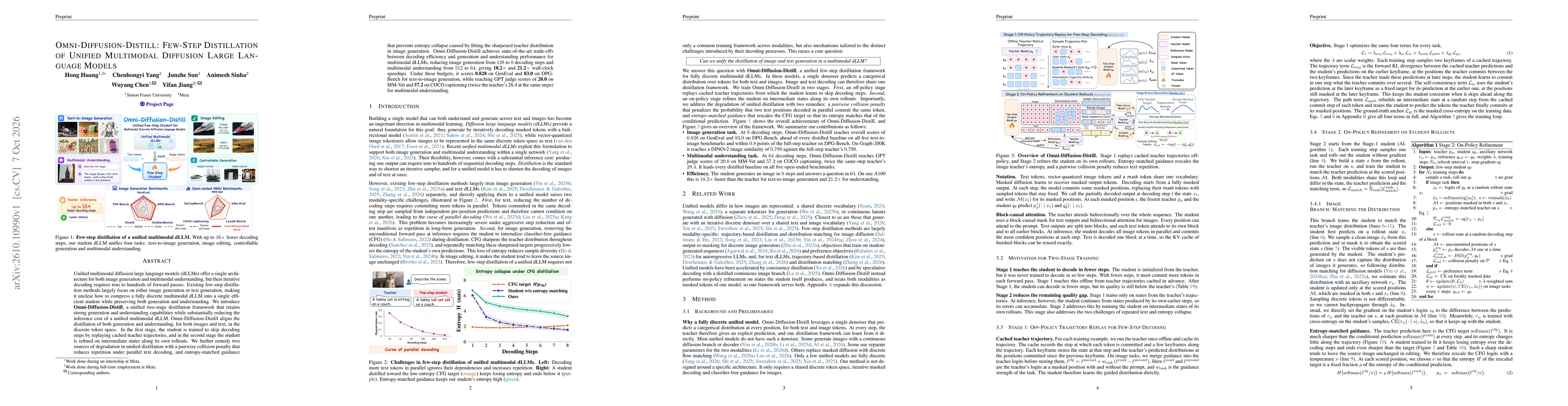 Thumbnail for Omni-Diffusion-Distill: Few-Step Distillation of Unified Multimodal Diffusion Large Language Models