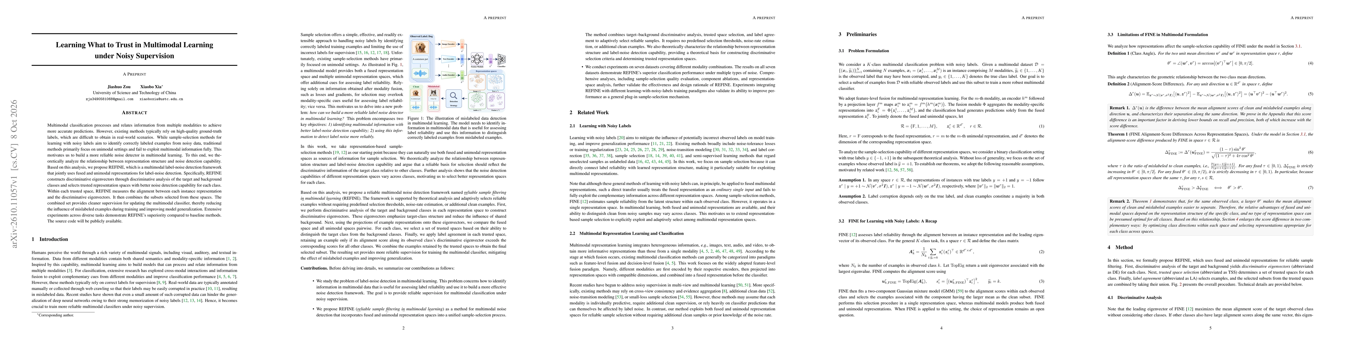 Thumbnail for Learning What to Trust in Multimodal Learning under Noisy Supervision