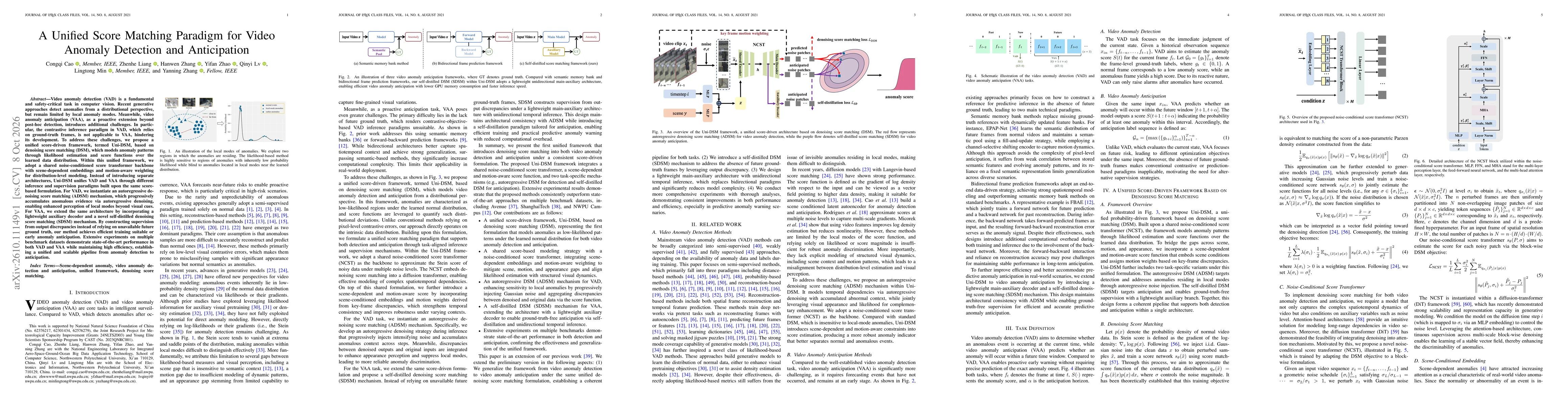 Thumbnail for A Unified Score Matching Paradigm for Video Anomaly Detection and Anticipation