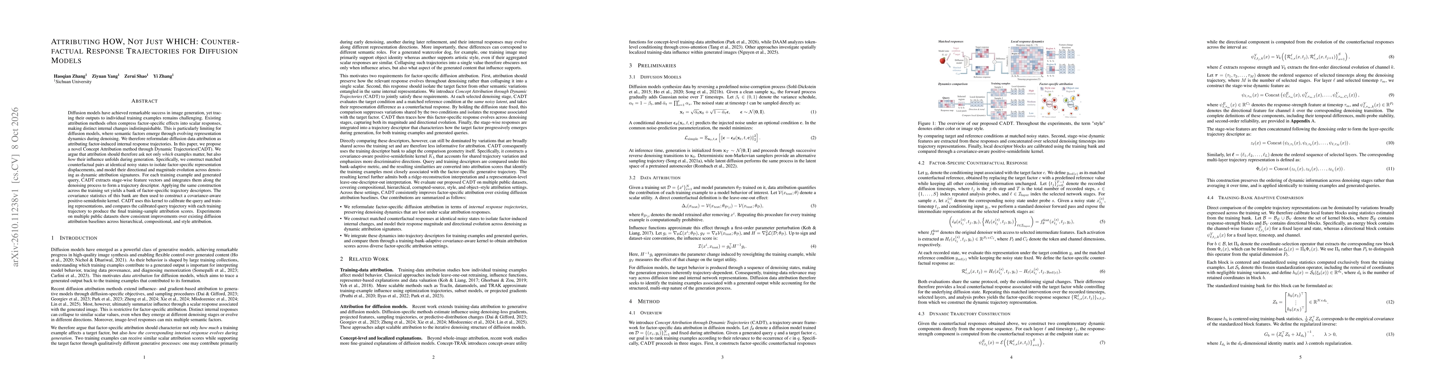 Thumbnail for Attributing HOW, Not Just WHICH: Counterfactual Response Trajectories for Diffusion Models