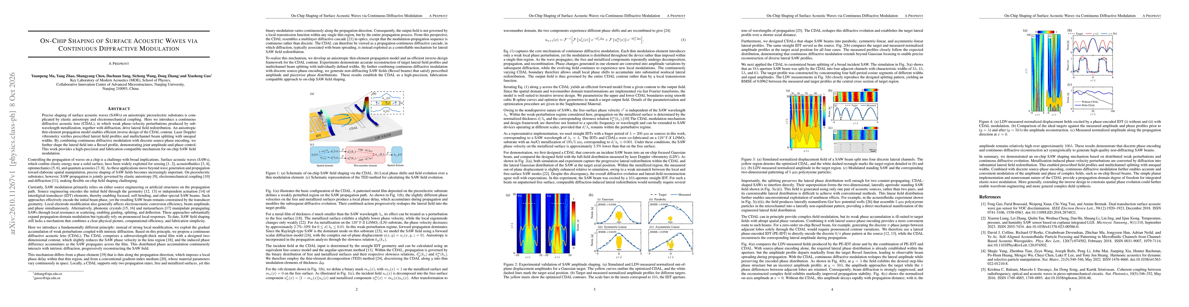 Thumbnail for On-Chip Shaping of Surface Acoustic Waves via Continuous Diffractive Modulation
