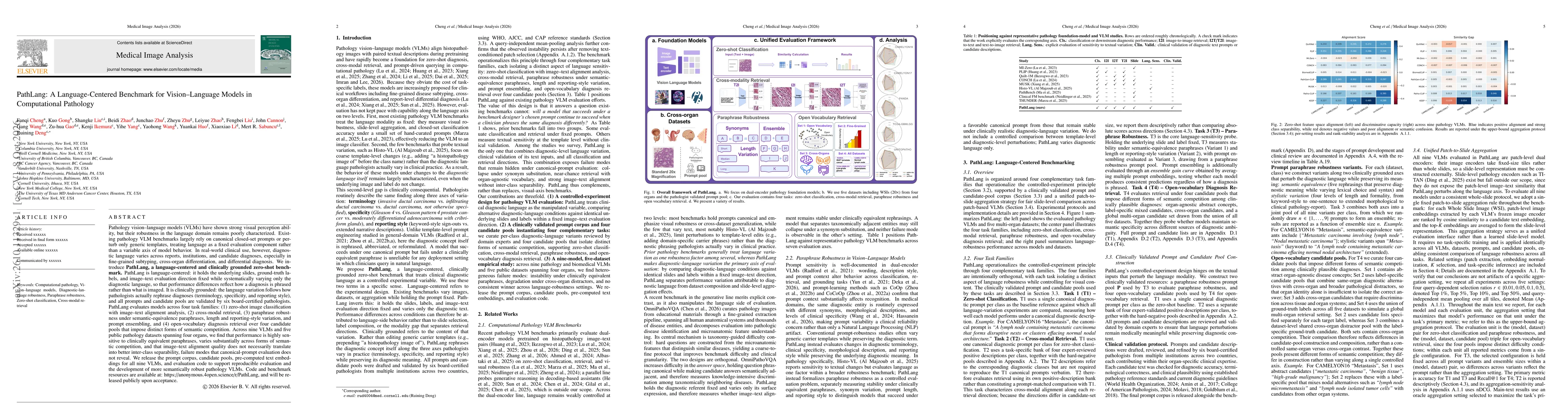 Thumbnail for PathLang: A Language-Centered Benchmark for Vision-Language Models in Computational Pathology