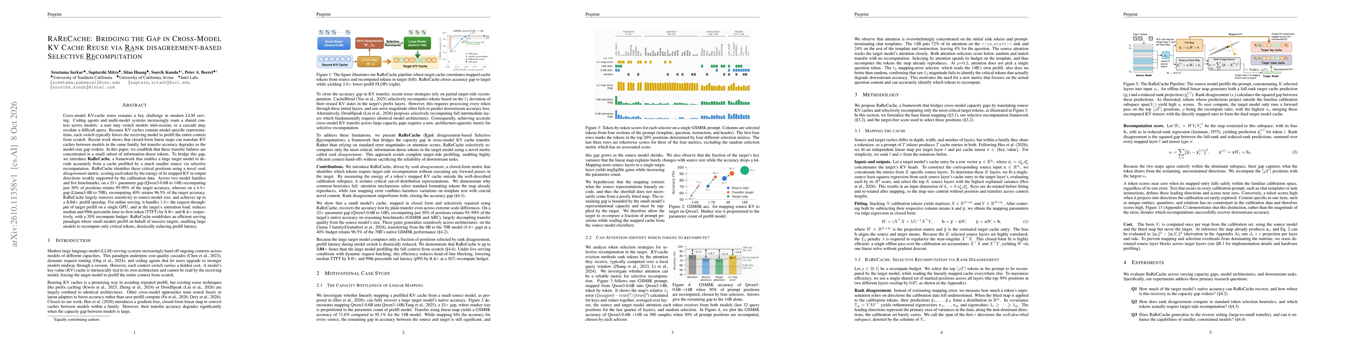 Thumbnail for RaReCache: Bridging the Gap in Cross-Model KV Cache Reuse via Rank disagreement-based Selective Recomputation