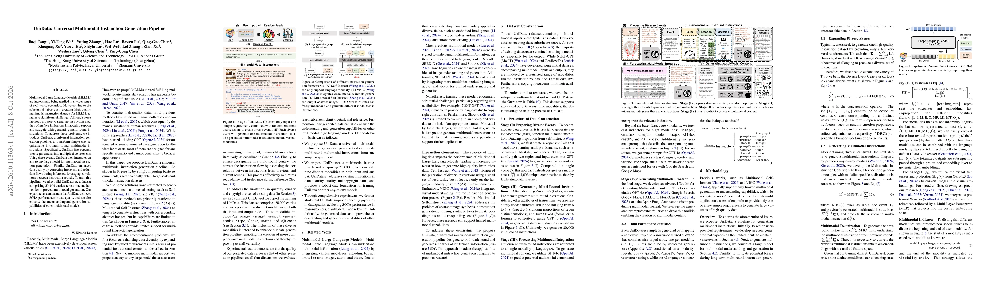 Thumbnail for UniData: Universal Multimodal Instruction Generation Pipeline