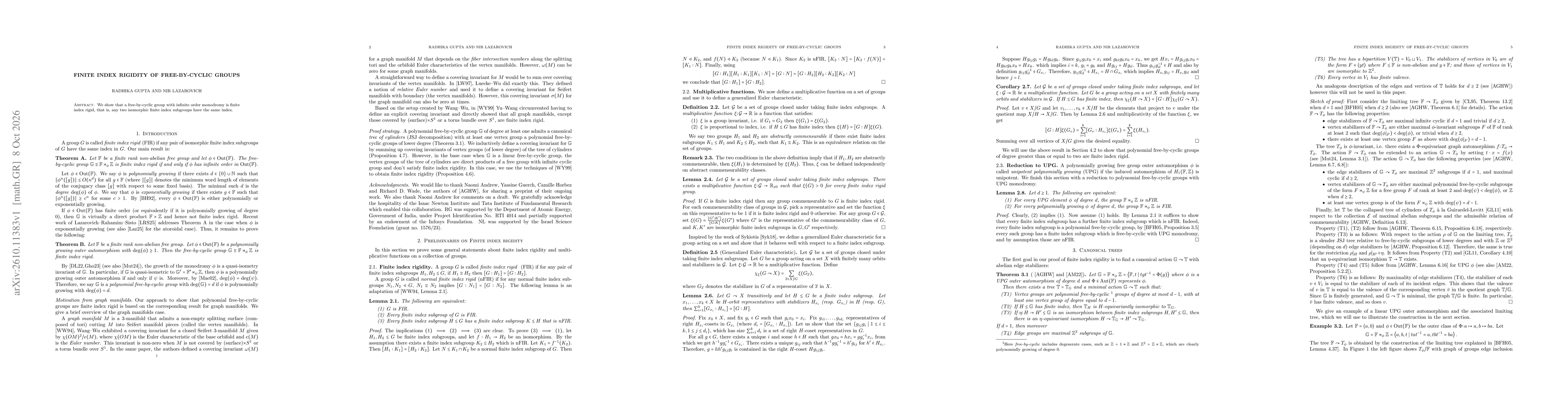 Thumbnail for Finite index rigidity of free-by-cyclic groups
