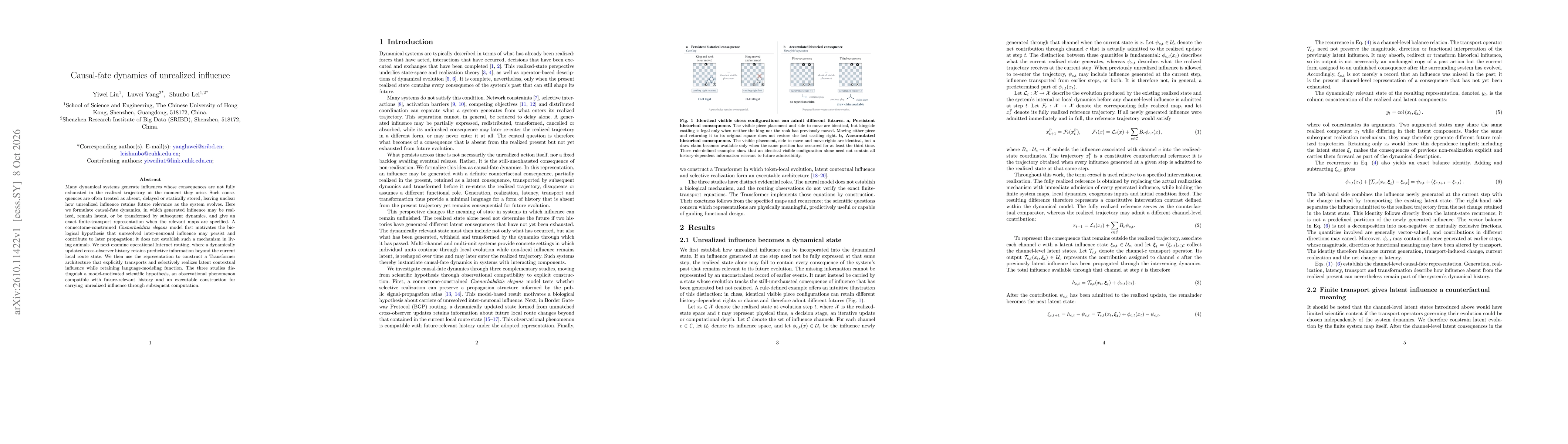 Thumbnail for Causal-fate dynamics of unrealized influence