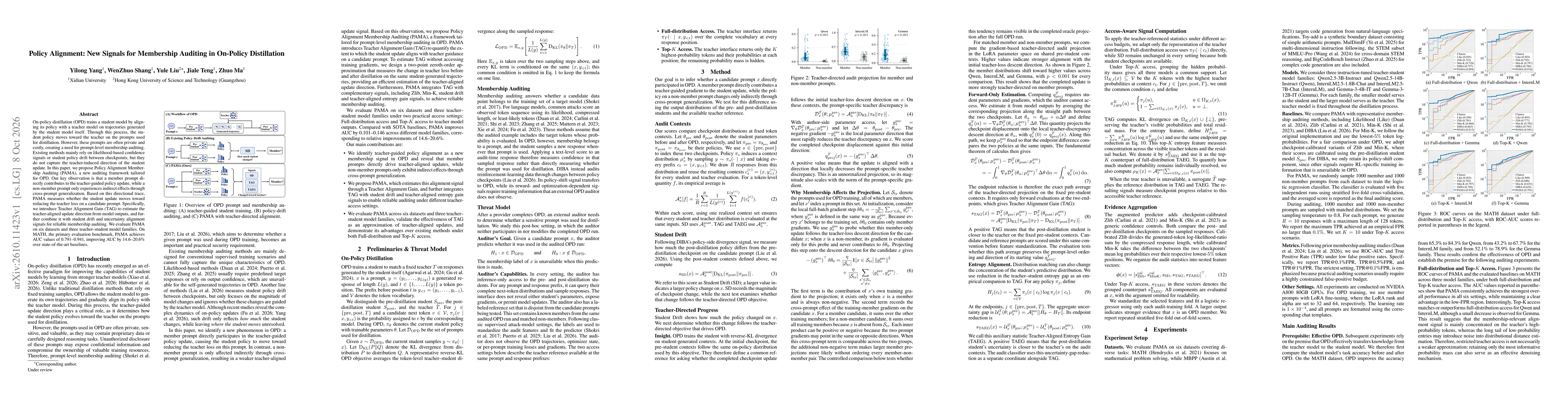 Thumbnail for Policy Alignment: New Signals for Membership Auditing in On-Policy Distillation