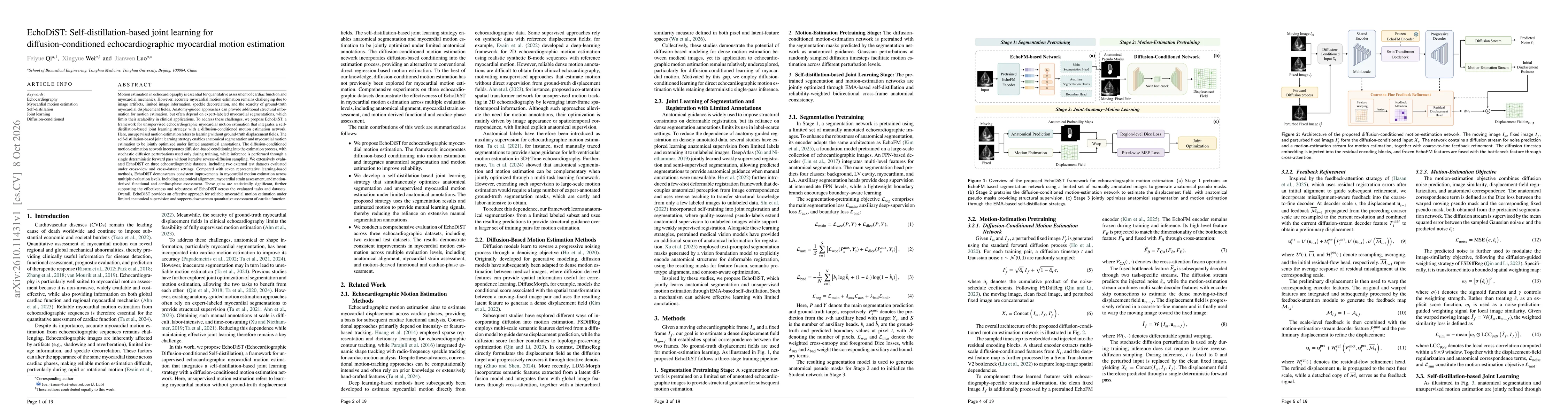 Thumbnail for EchoDiST: Self-distillation-based joint learning for diffusion-conditioned echocardiographic myocardial motion estimation