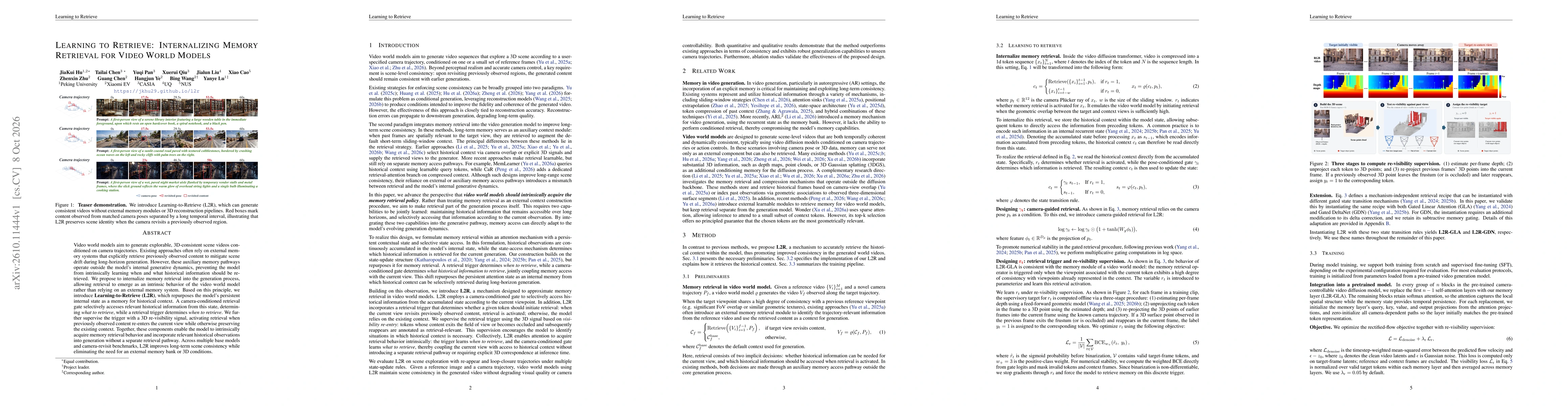 Thumbnail for Learning to Retrieve: Internalizing Memory Retrieval for Video World Models