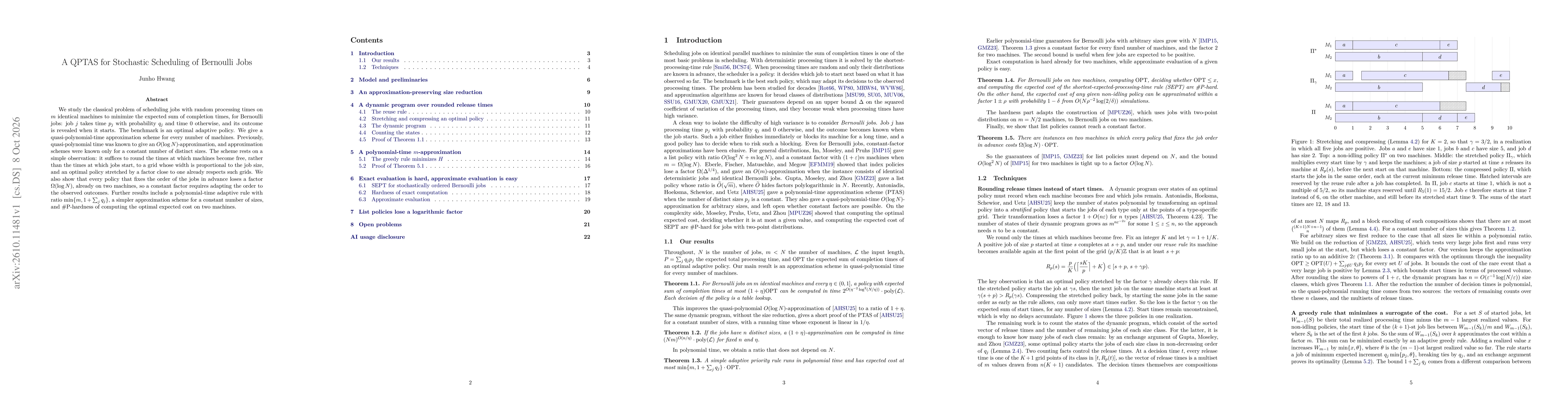 Thumbnail for A QPTAS for Stochastic Scheduling of Bernoulli Jobs