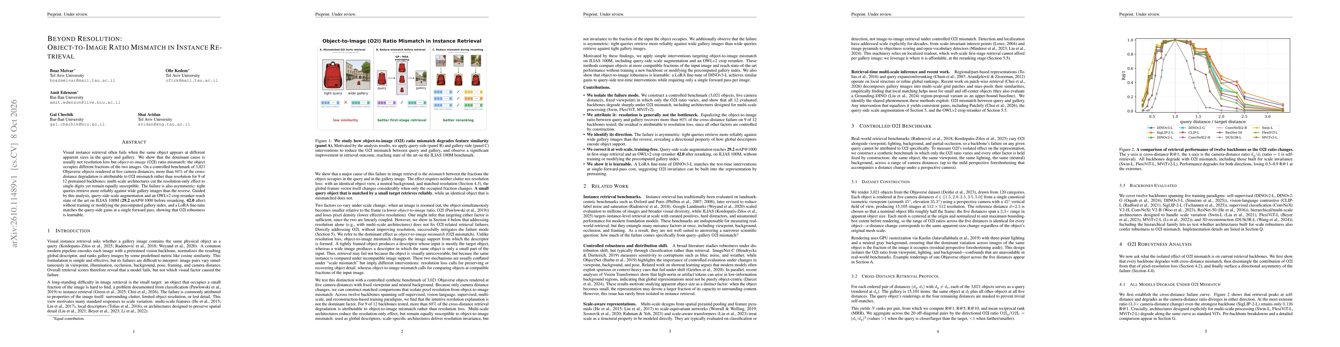 Thumbnail for Beyond Resolution: Object-to-Image Ratio Mismatch in Instance Retrieval