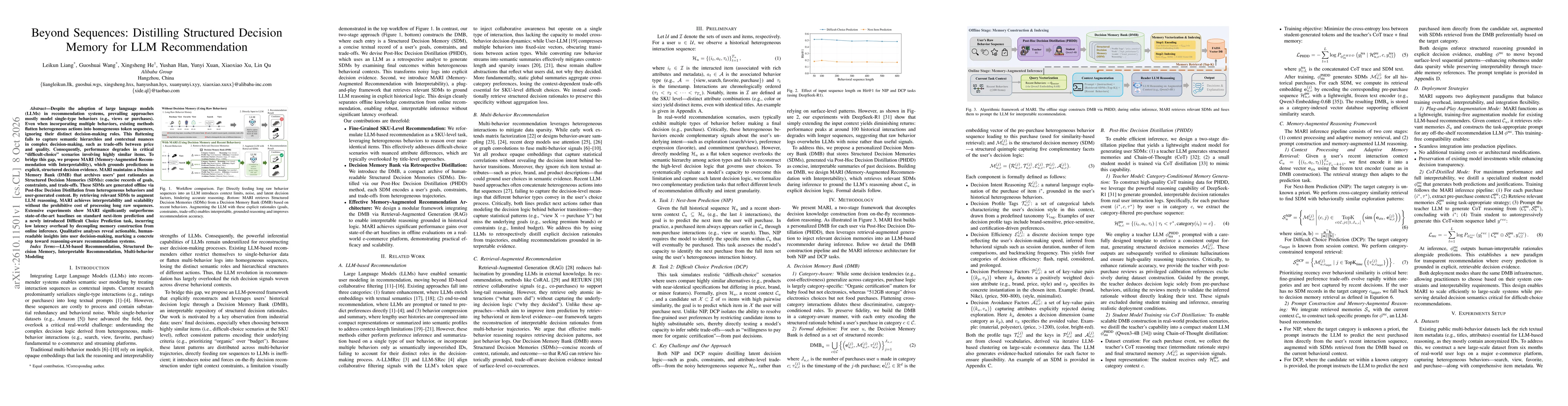 Thumbnail for Beyond Sequences: Distilling Structured Decision Memory for LLM Recommendation