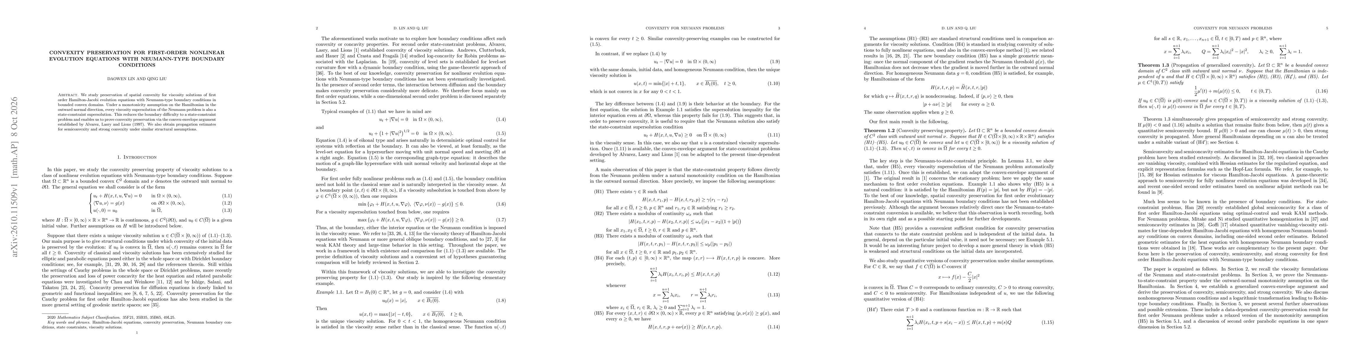 Thumbnail for Convexity preservation for first-order nonlinear evolution equations with Neumann-type boundary conditions