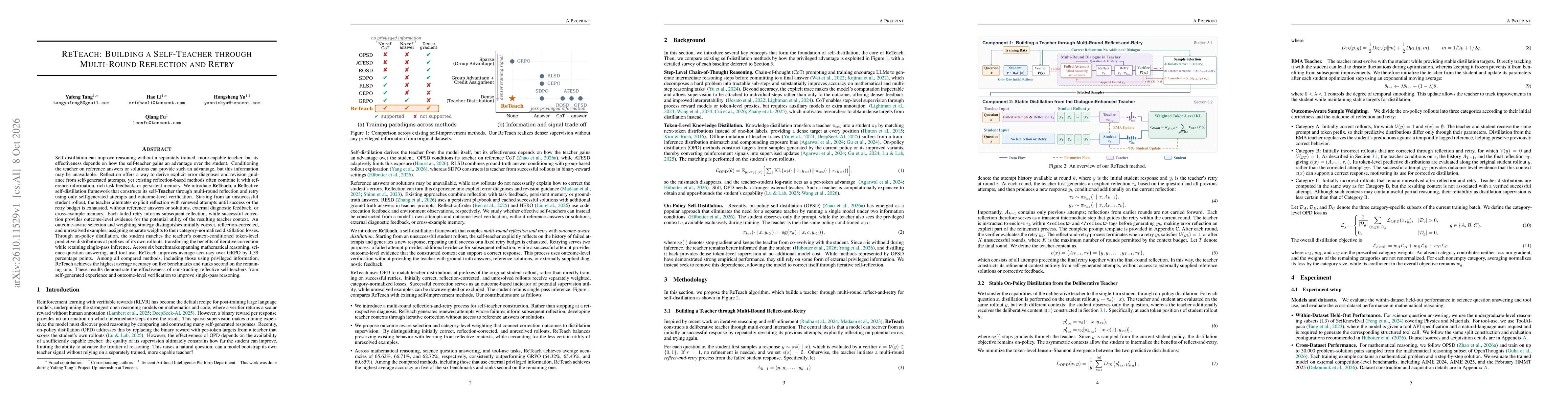 Thumbnail for ReTeach: Building a Self-Teacher through Multi-Round Reflection and Retry