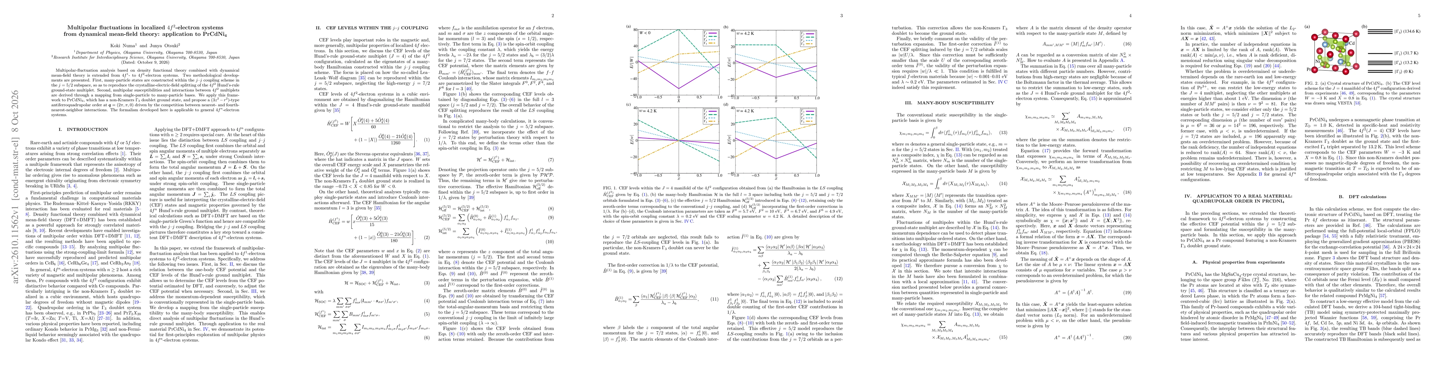 Thumbnail for Multipolar fluctuations in localized $4f^2$-electron systems from dynamical mean-field theory: application to $\mathrm{PrCdNi}_4$