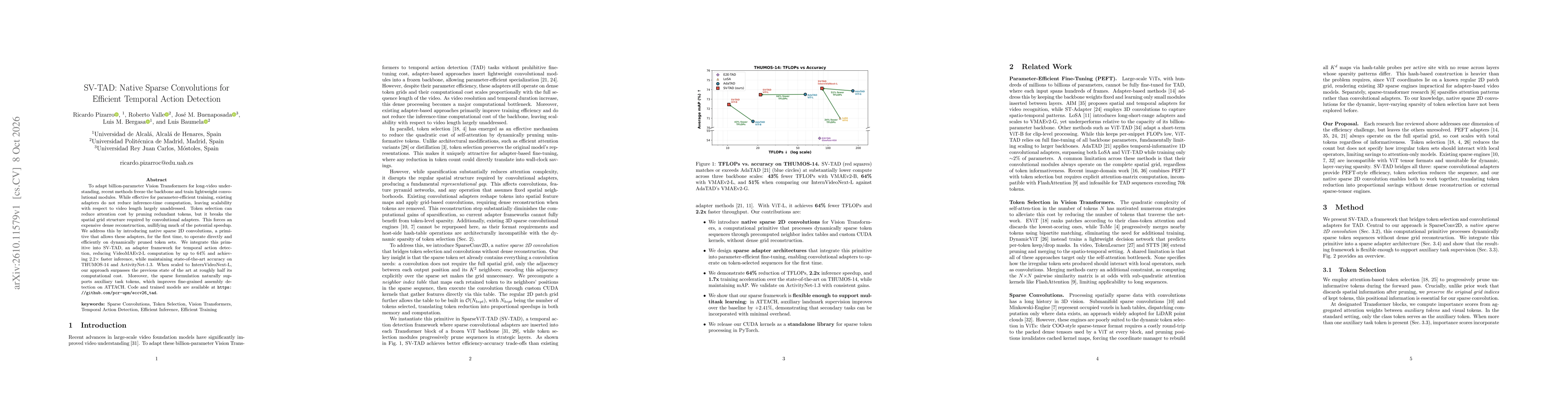 Thumbnail for SV-TAD: Native Sparse Convs for Efficient Temporal Action Detection