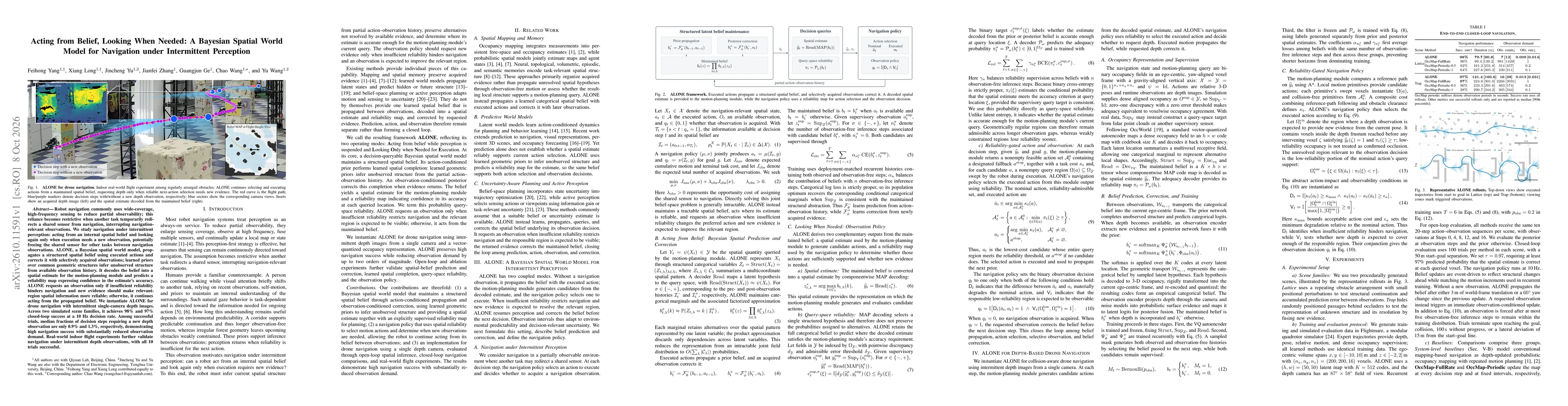 Thumbnail for Acting from Belief, Looking When Needed: A Bayesian Spatial World Model for Navigation under Intermittent Perception