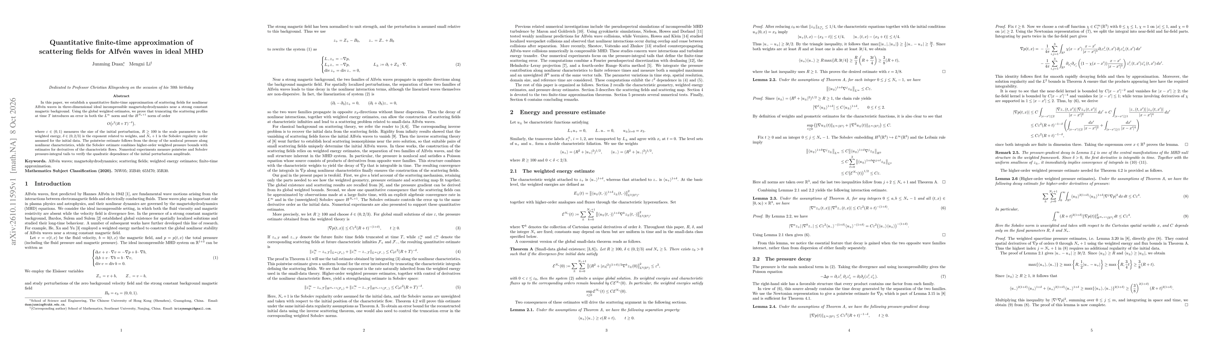 Thumbnail for Quantitative finite-time approximation of scattering fields for Alfvén waves in ideal MHD