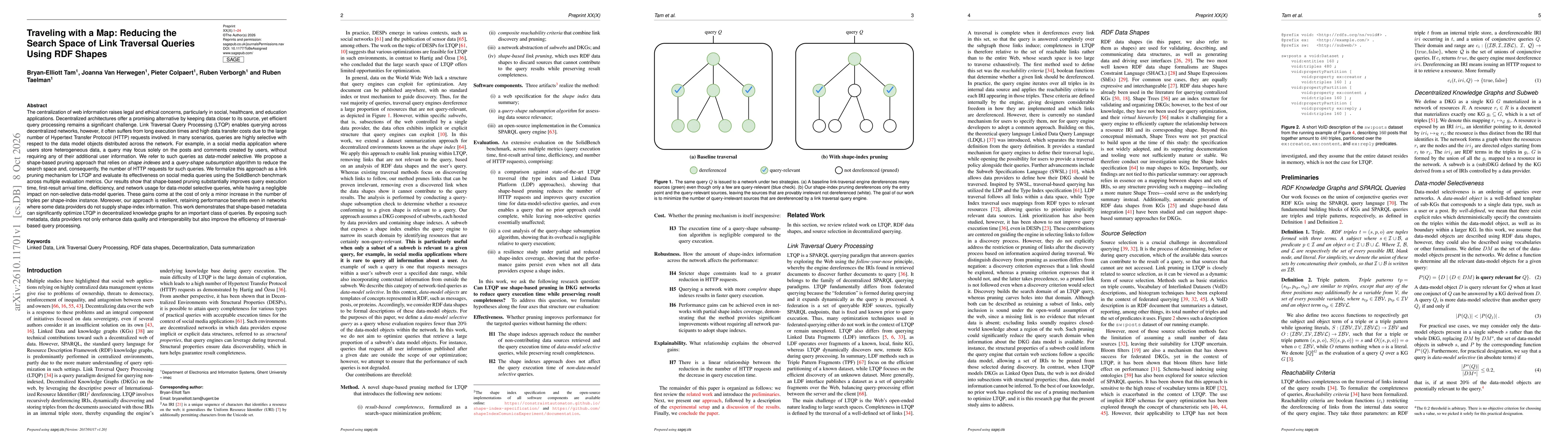 Thumbnail for Traveling with a Map: Reducing the Search Space of Link Traversal Queries Using RDF Shapes