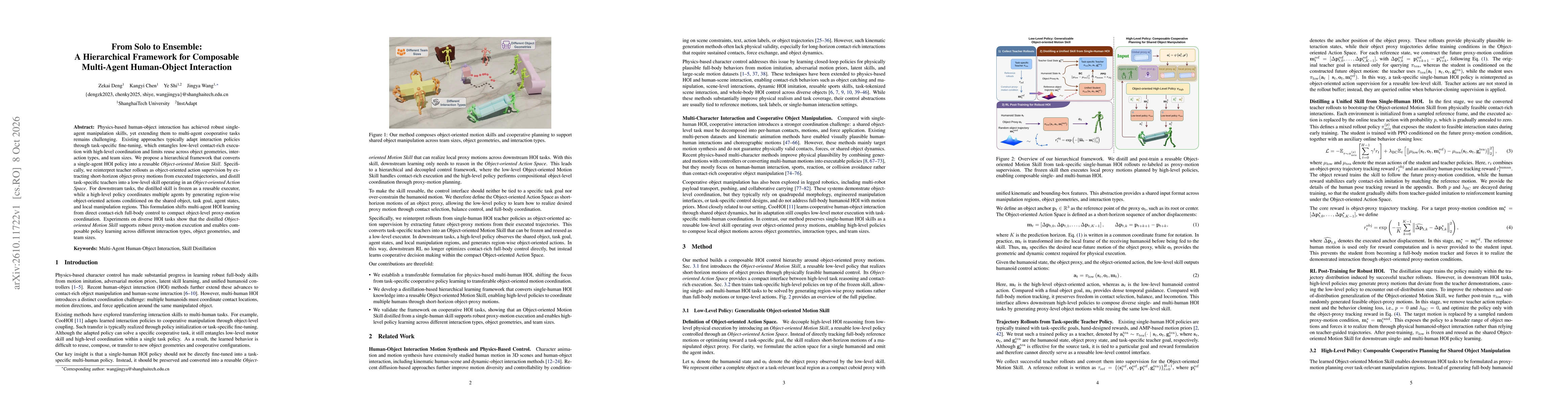 Thumbnail for From Solo to Ensemble: A Hierarchical Framework for Composable Multi-Agent Human-Object Interaction
