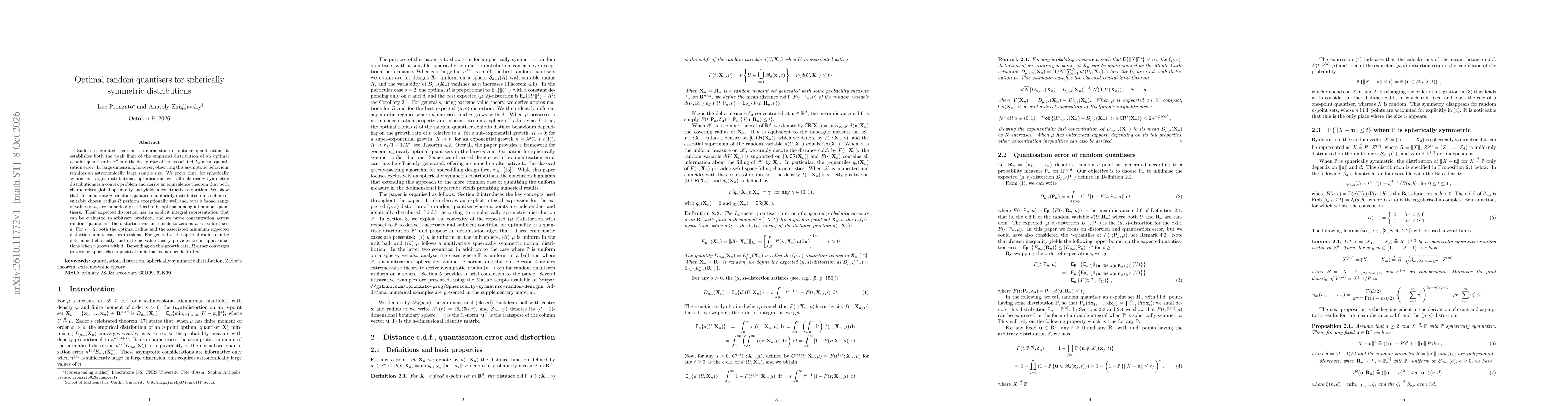 Thumbnail for Optimal random quantisers for spherically symmetric distributions