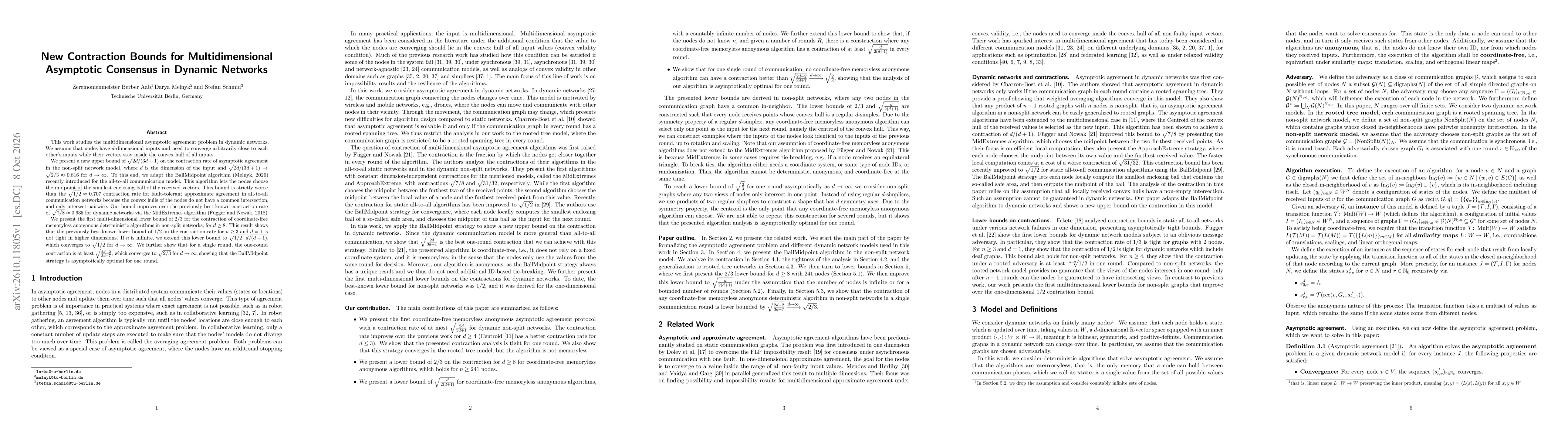 Thumbnail for New Contraction Bounds for Multidimensional Asymptotic Consensus in Dynamic Networks