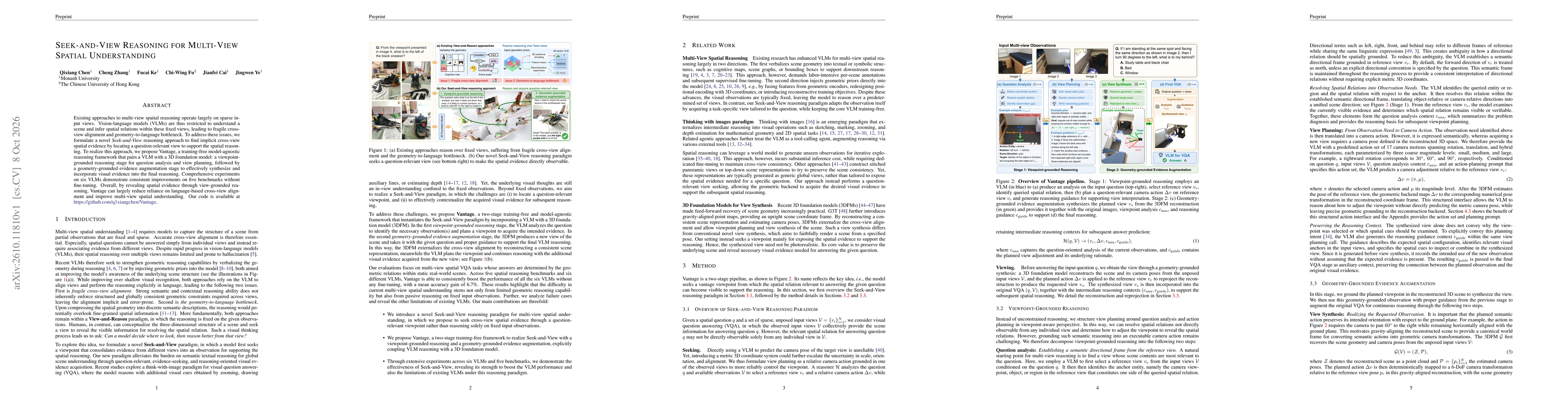 Thumbnail for Seek-and-View Reasoning for Multi-View Spatial Understanding