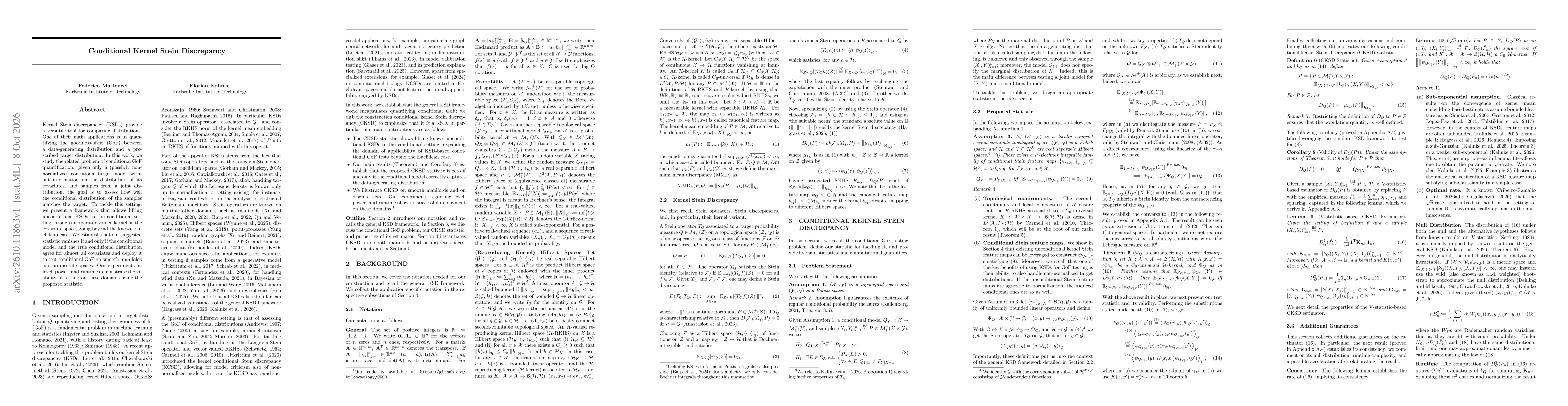 Thumbnail for Conditional Kernel Stein Discrepancy