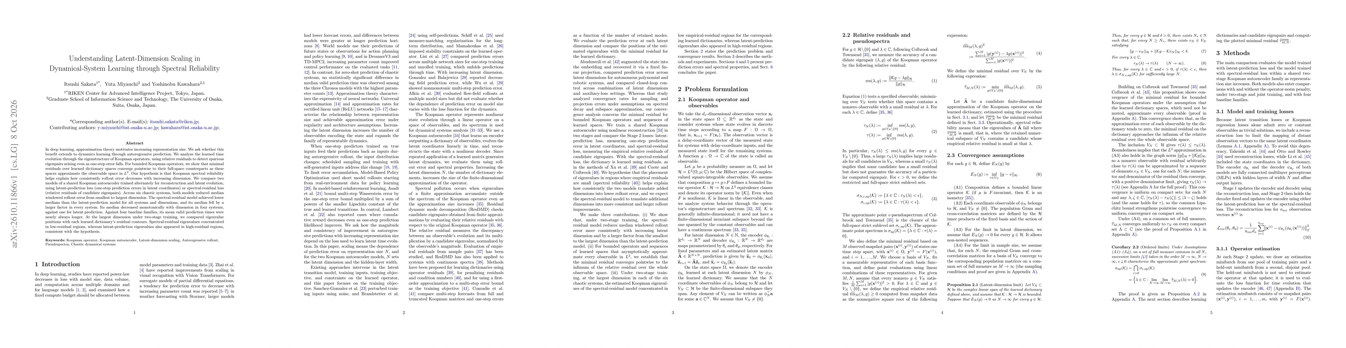 Thumbnail for Understanding Latent-Dimension Scaling in Dynamical-System Learning through Spectral Reliability