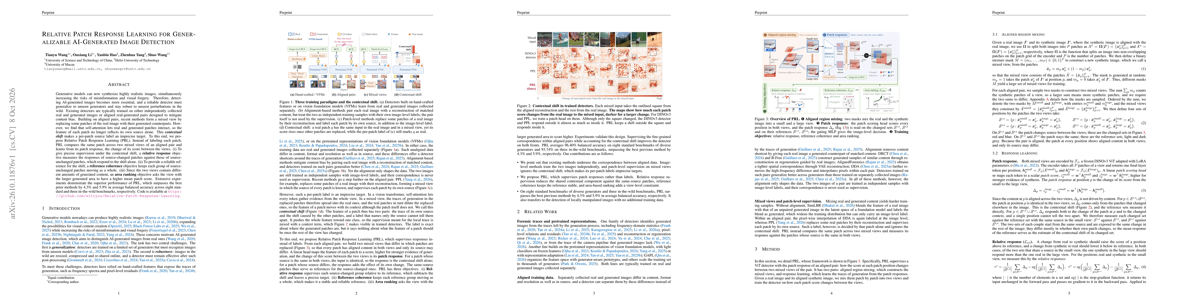 Thumbnail for Relative Patch Response Learning for Generalizable AI-Generated Image Detection