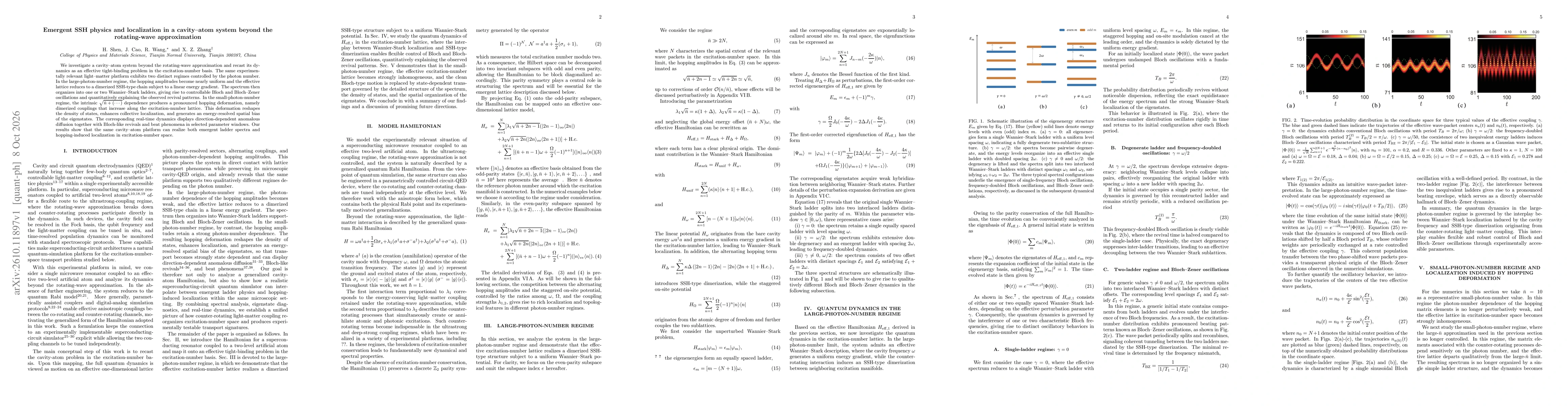 Thumbnail for Emergent SSH physics and localization in a cavity--atom system beyond the rotating-wave approximation