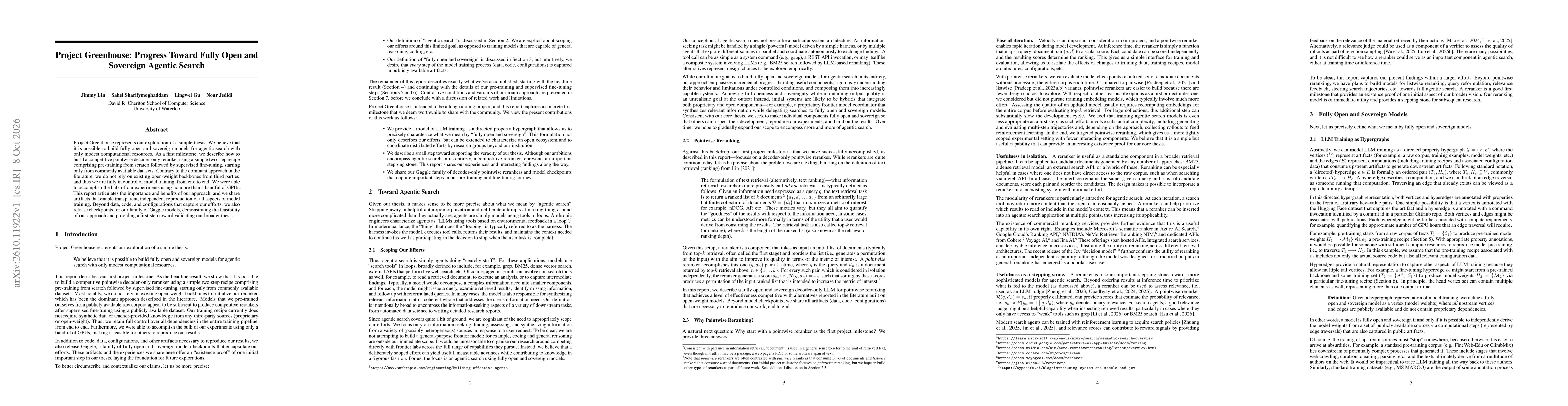Thumbnail for Project Greenhouse: Progress Toward Fully Open and Sovereign Agentic Search