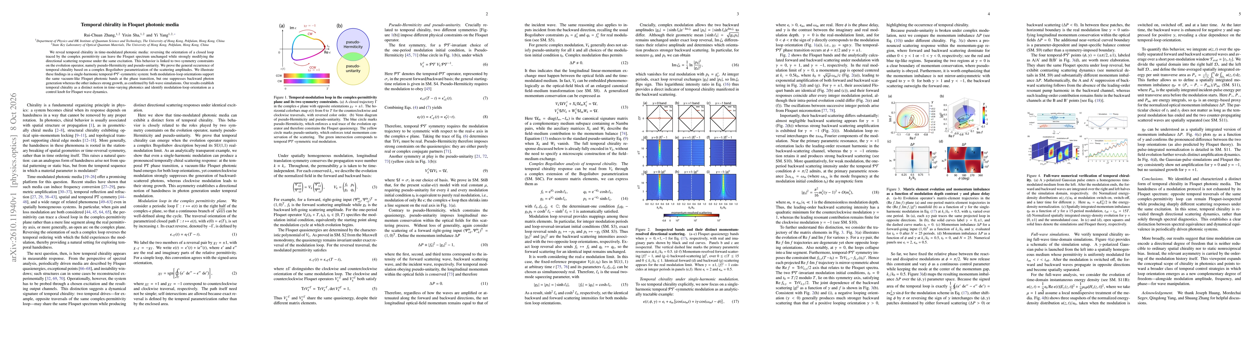 Thumbnail for Temporal chirality in Floquet photonic media