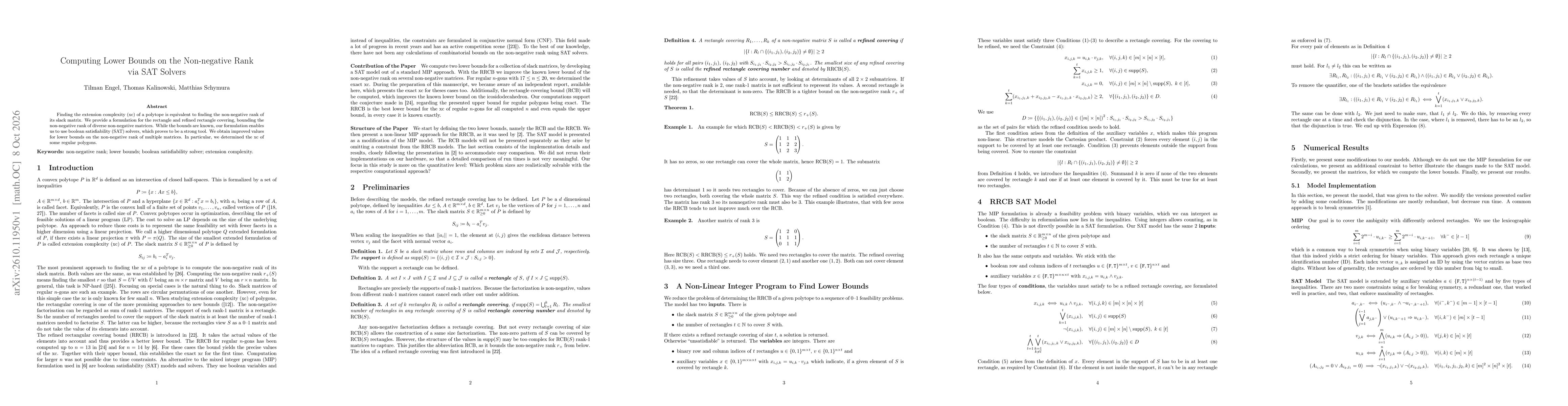 Thumbnail for Computing Lower Bounds on the Non-negative Rank via SAT Solvers