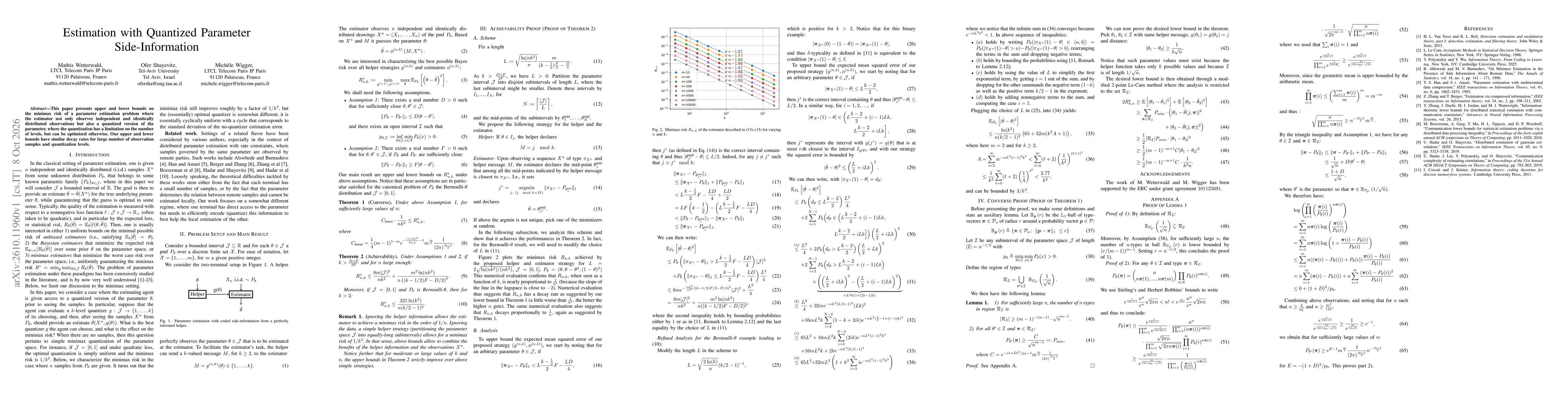 Thumbnail for Estimation with Quantized Parameter Side-Information