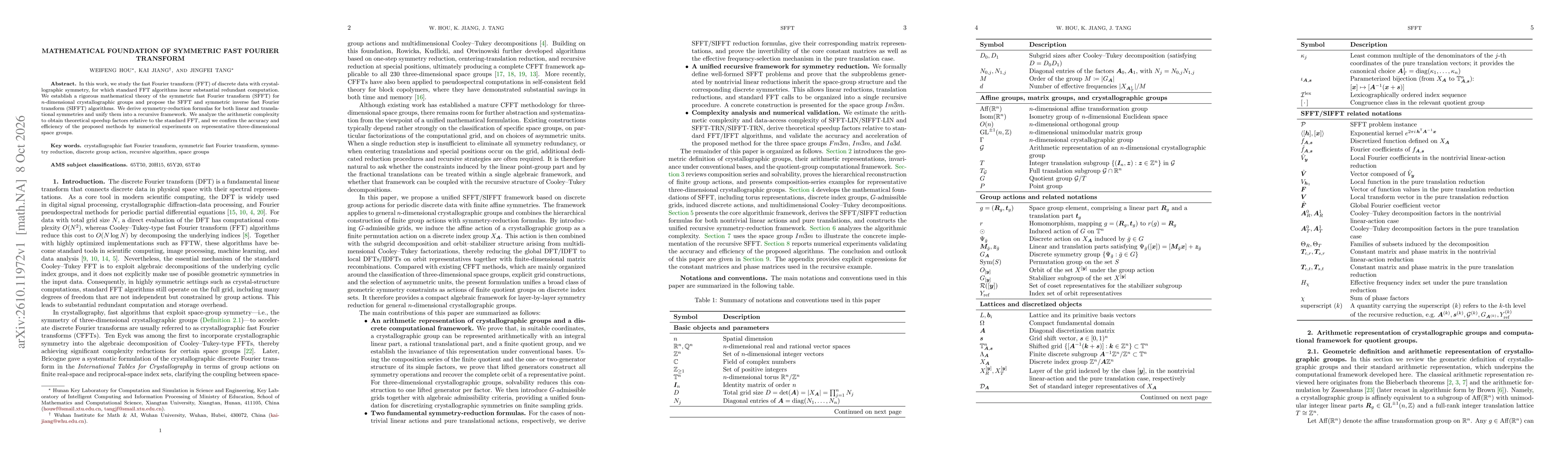 Thumbnail for Mathematical foundation of symmetric fast Fourier transform