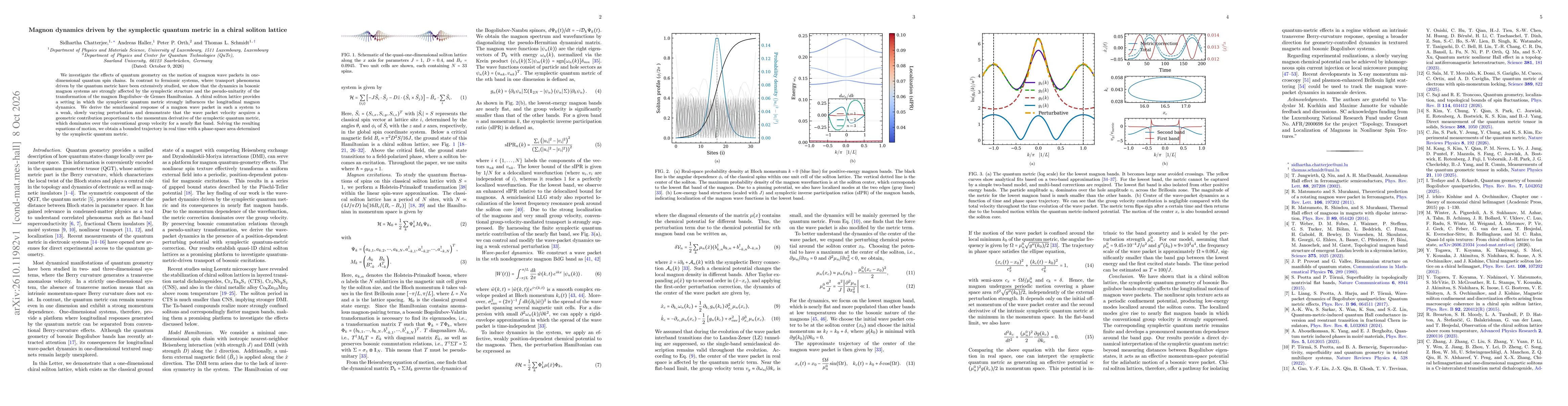 Thumbnail for Magnon dynamics driven by the symplectic quantum metric in a chiral soliton lattice