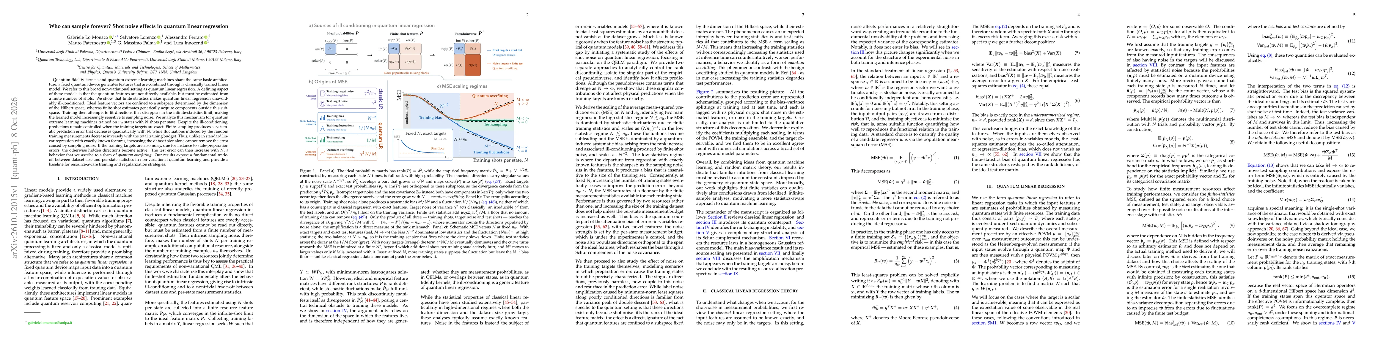 Thumbnail for Who can sample forever? Shot noise effects in quantum linear regression