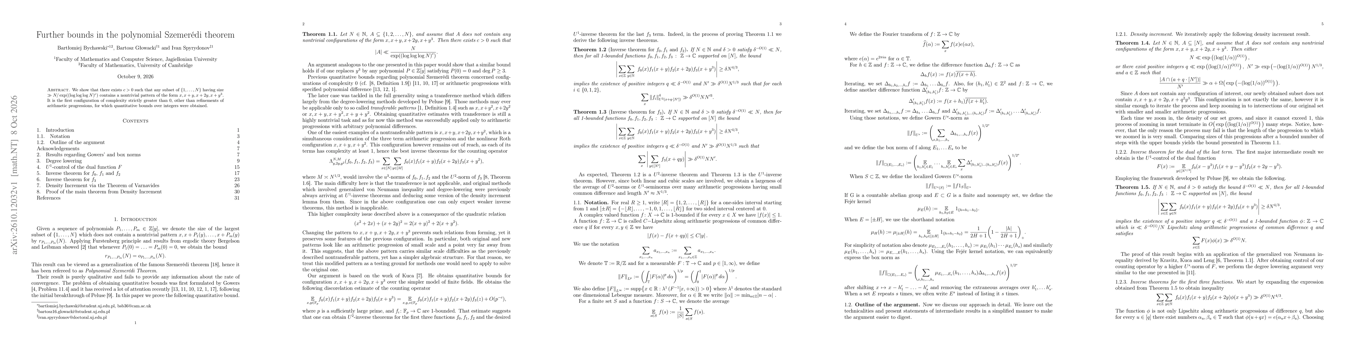 Thumbnail for Further bounds in the polynomial Szemerédi theorem