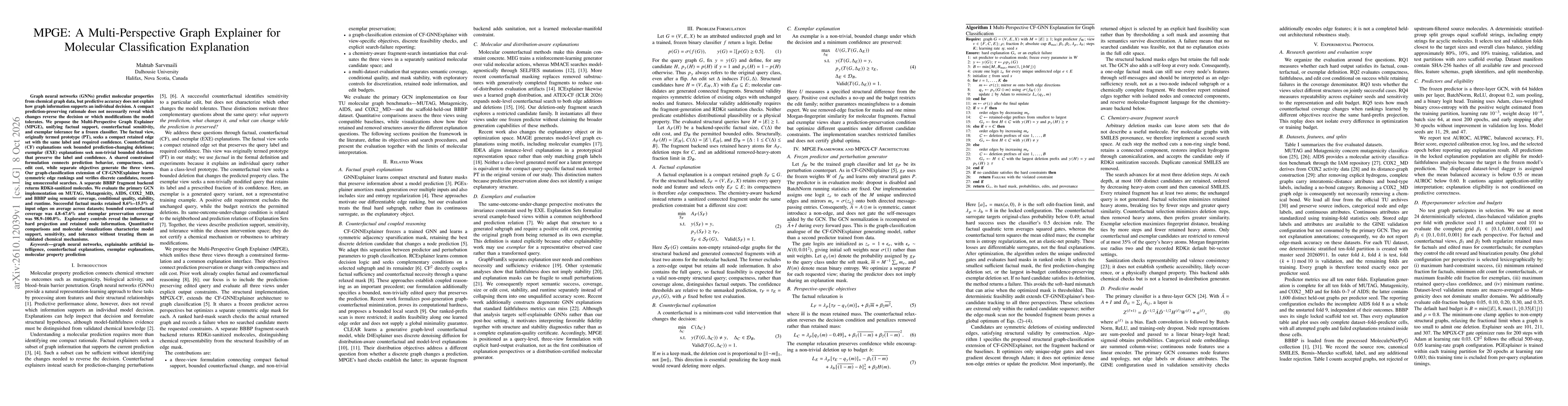 Thumbnail for MPGE: A Multi-Perspective Graph Explainer for Molecular Classification Explanation