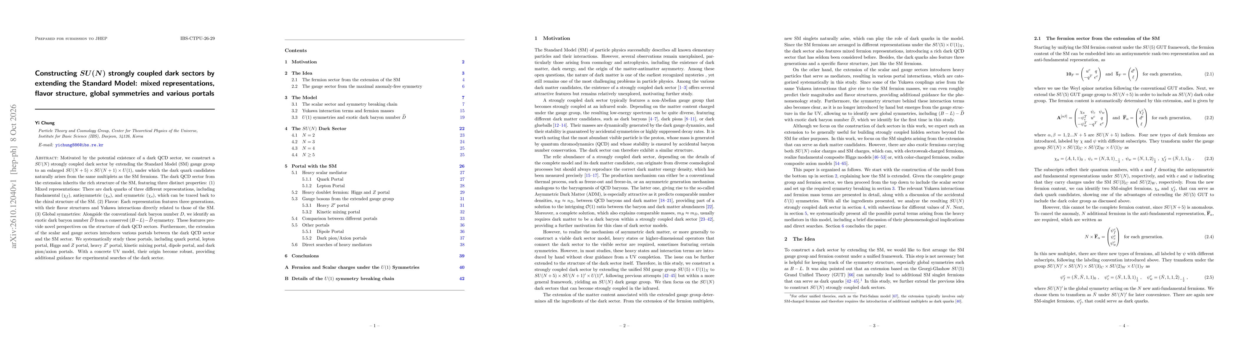 Thumbnail for Constructing $SU(N)$ strongly coupled dark sectors by extending the Standard Model: mixed representations, flavor structure, global symmetries and various portals