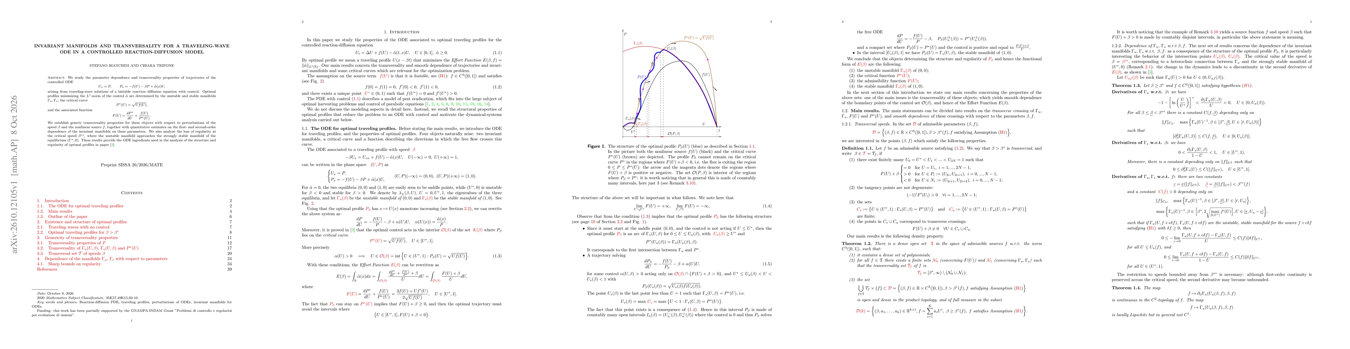 Thumbnail for Invariant manifolds and transversality for a traveling-wave ODE in a controlled reaction-diffusion model
