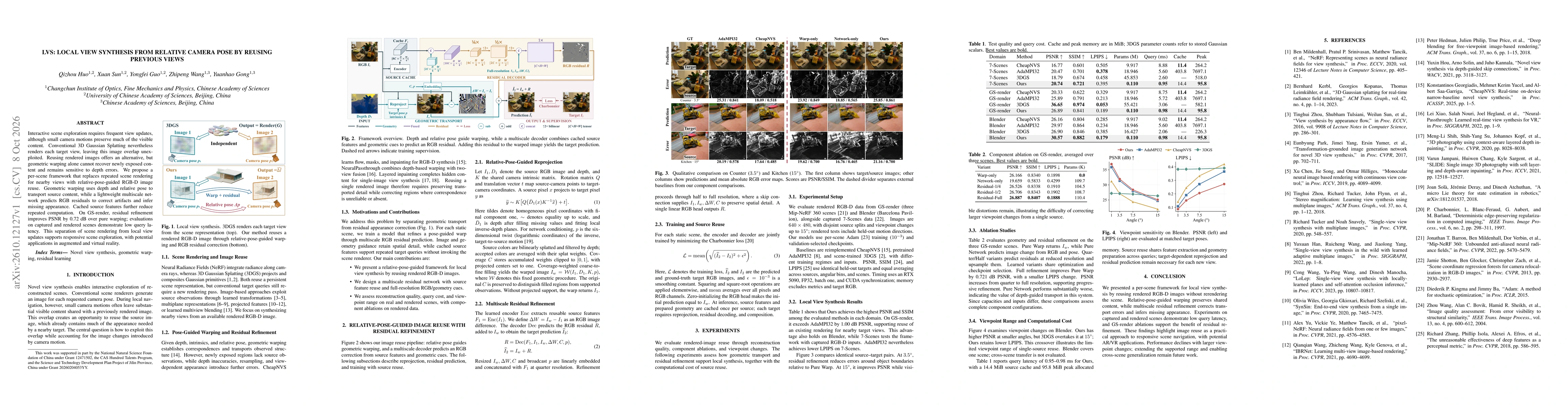 Thumbnail for LVS: Local View Synthesis from Relative Camera Pose by Reusing Previous Views