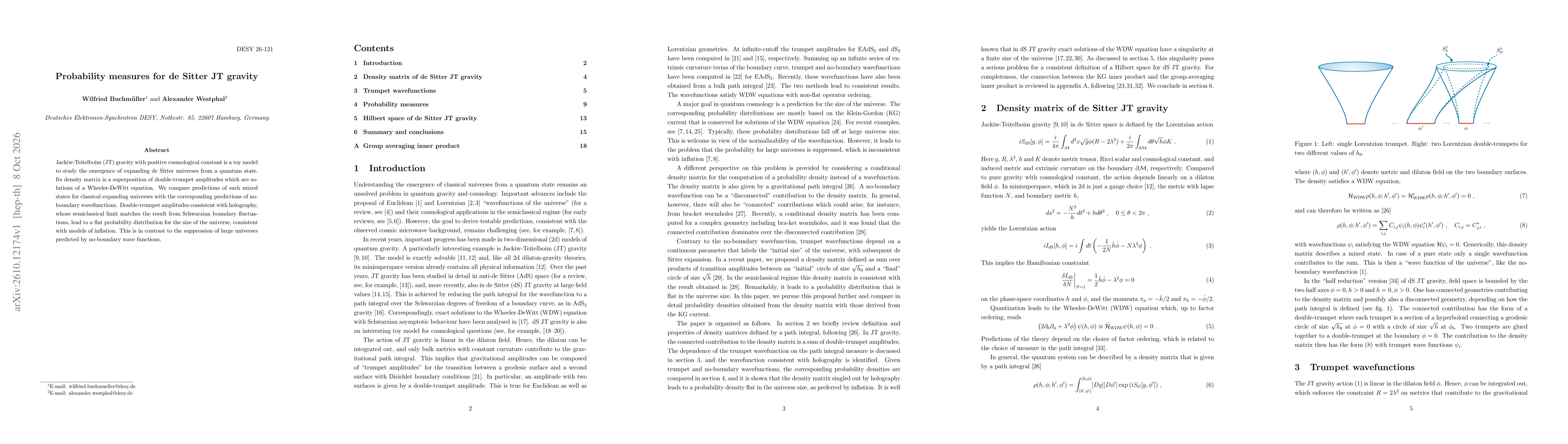 Thumbnail for Probability measures for de Sitter JT gravity