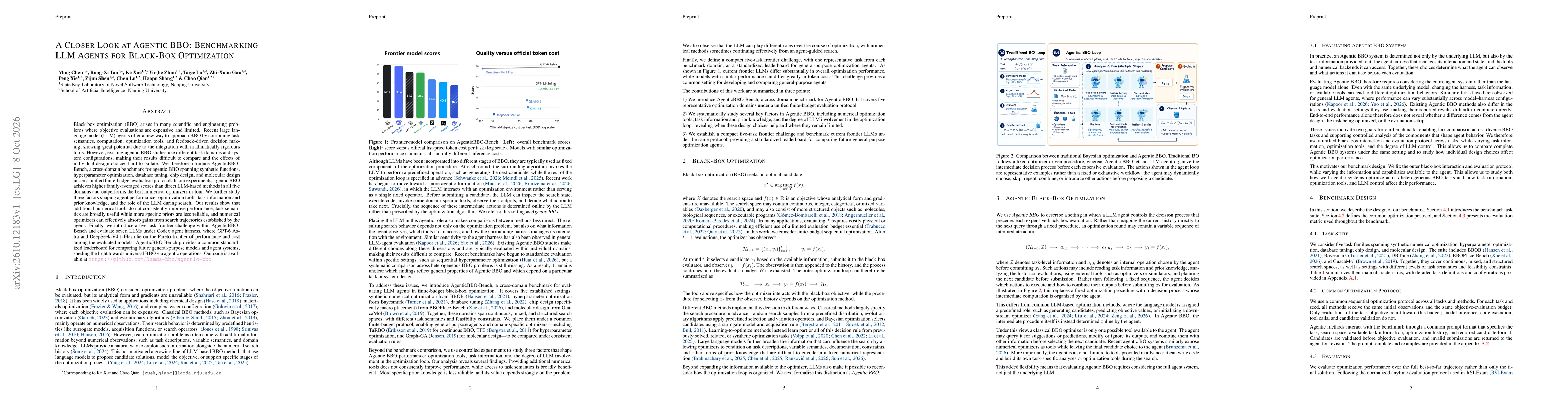 Thumbnail for A Closer Look at Agentic BBO: Benchmarking LLM Agents for Black-Box Optimization