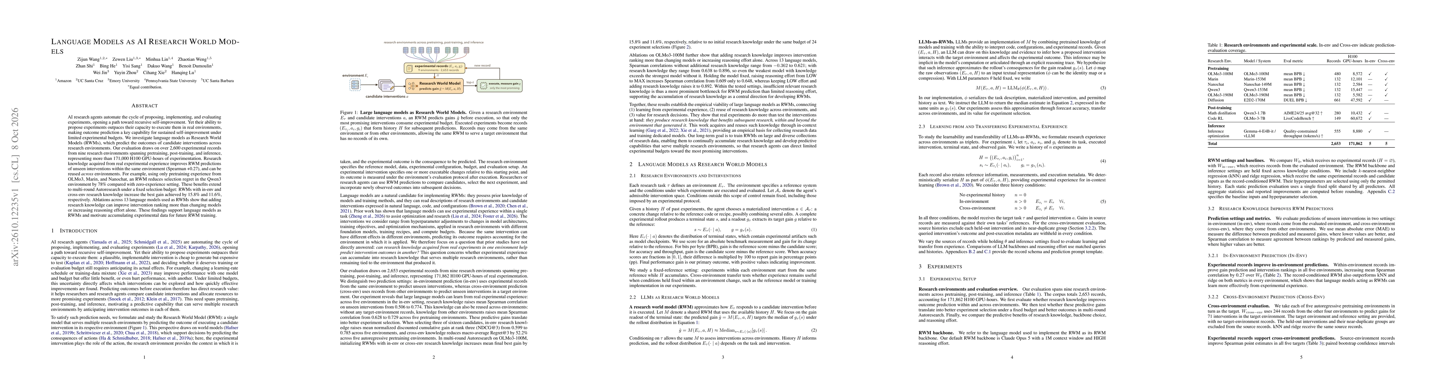Thumbnail for Language Models as AI Research World Models