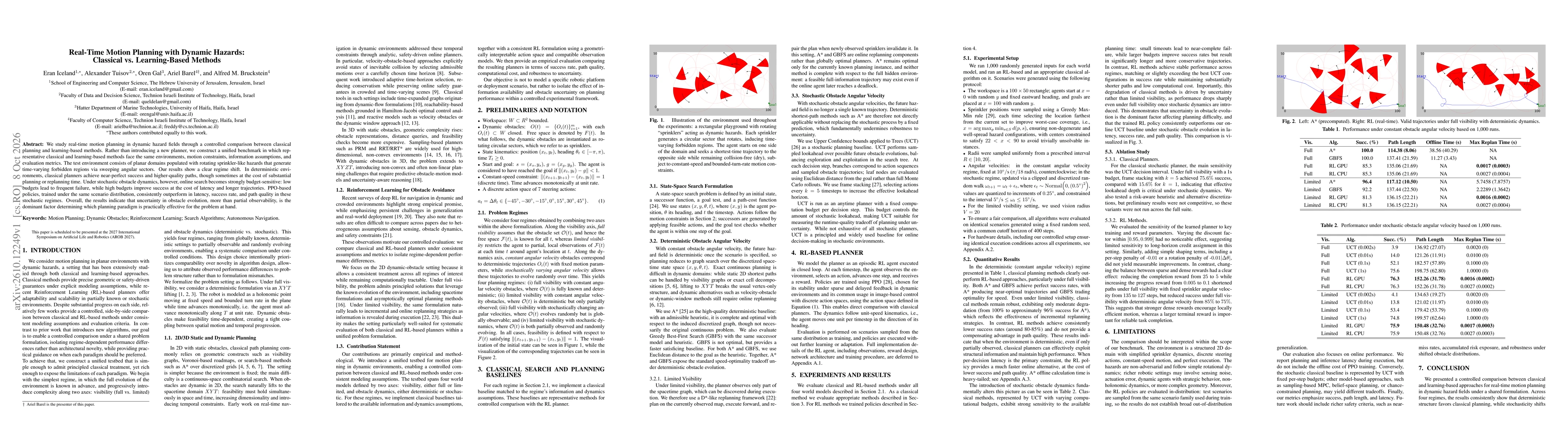 Thumbnail for Real-Time Motion Planning with Dynamic Hazards: Classical vs. Learning-Based Methods