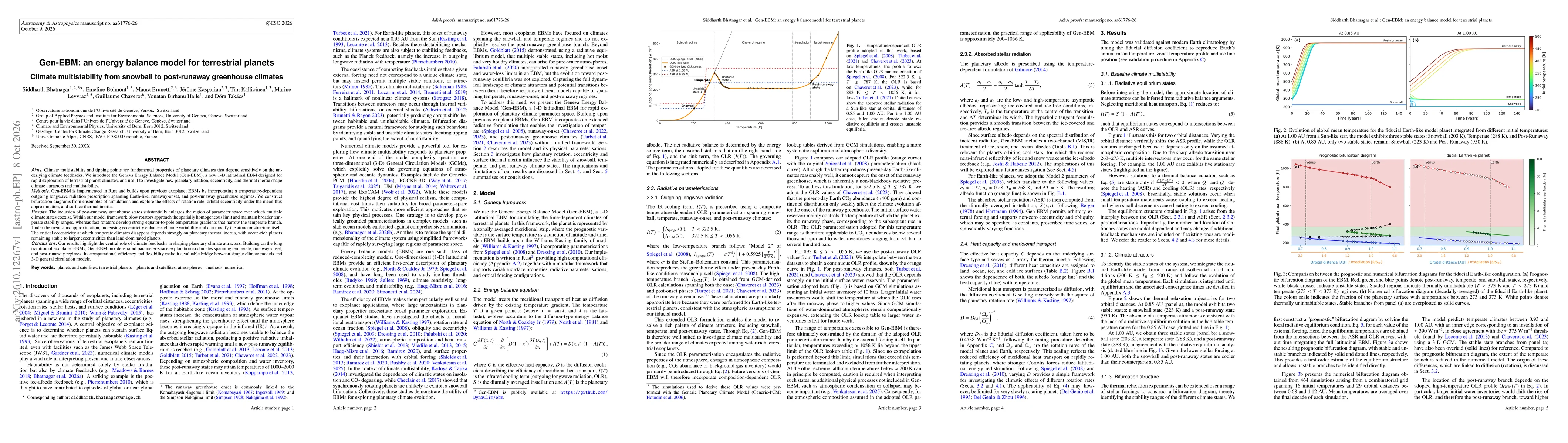 Thumbnail for Gen-EBM: an energy balance model for terrestrial planets. Climate multistability from snowball to post-runaway greenhouse climates