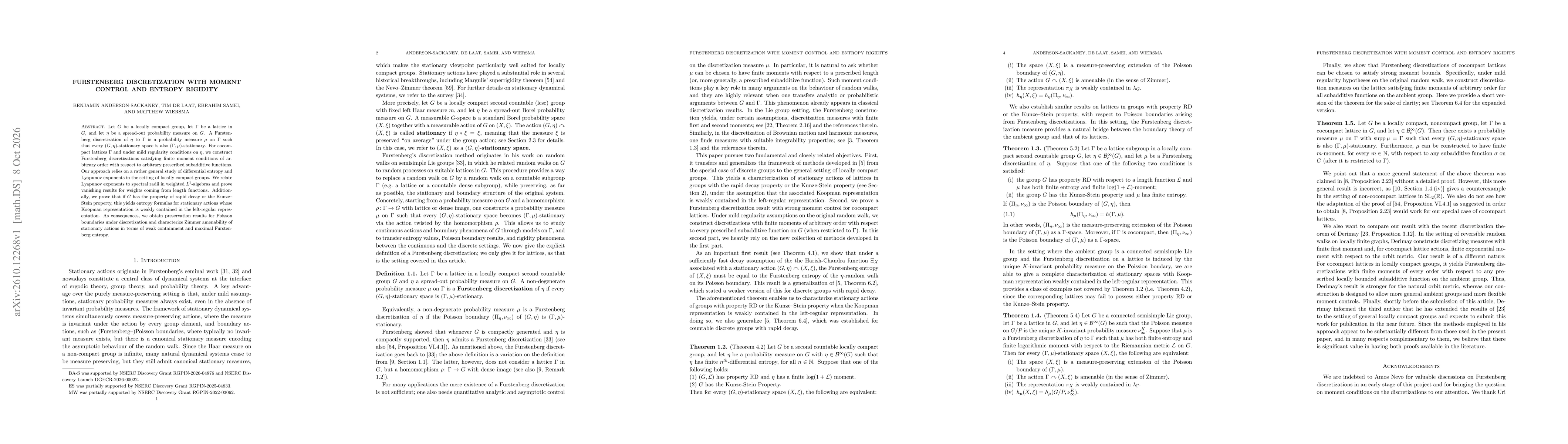 Thumbnail for Furstenberg discretization with moment control and entropy rigidity